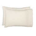 thumbnail image 4 of VHC Brands Burlap Natural Solid Color Cotton Farmhouse Bedding Standard Pillow Case Set of 2, Antique White, 4 of 7