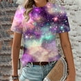 thumbnail image 4 of Otvok Women'S Starry Sky Graphic T-Shirts Loose Tees Summer Short Sleeve Casual Fashionable Tops, 4 of 6