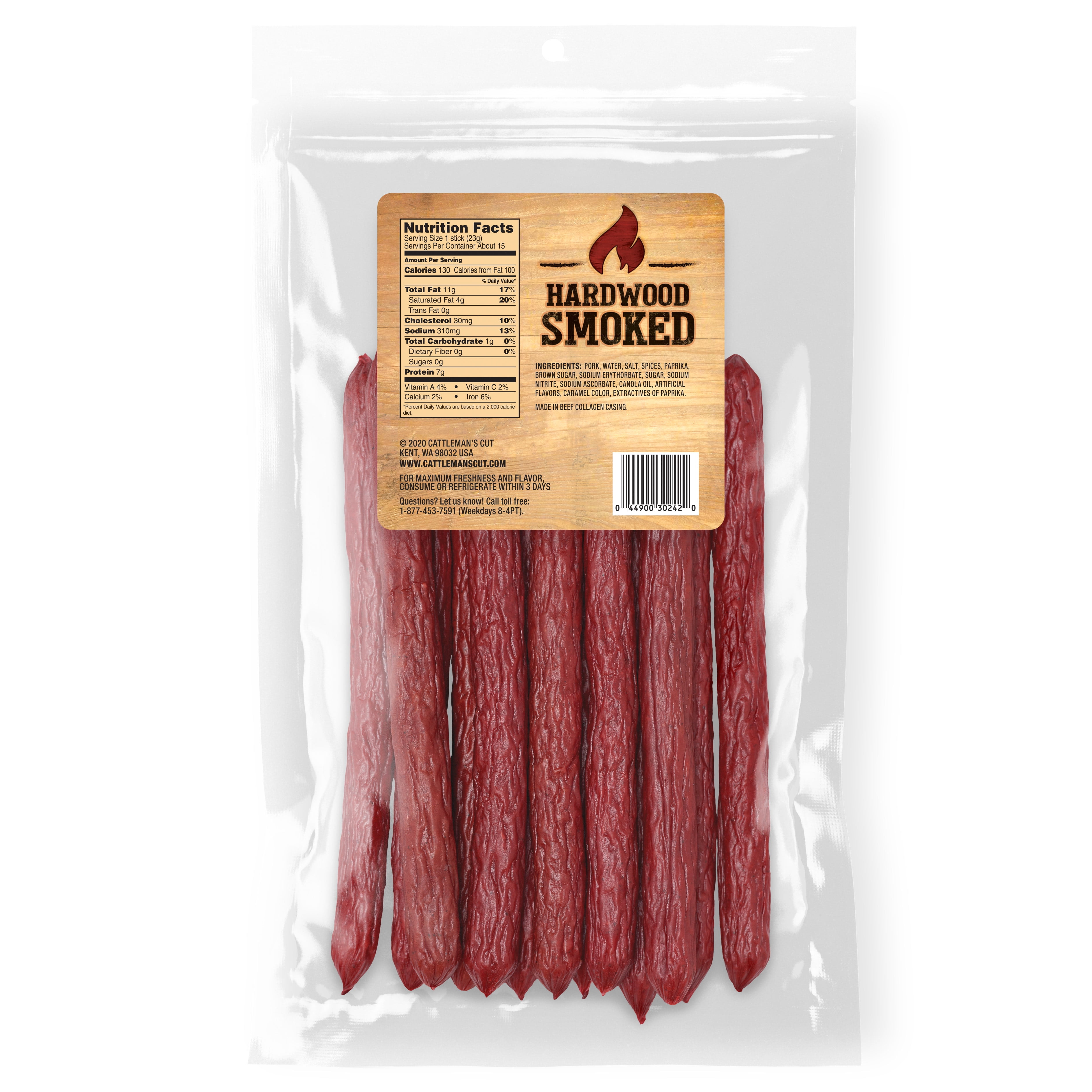Download Cattleman S Cut Spicy Double Smoked Stick Smoked Sausages 12 Oz Walmart Com Walmart Com
