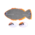 thumbnail image 4 of Estera para olfatear para mascotas, para perros, gatos, gatos, estera para residencia, estera para peces, estera de alimentación en forma de pez, entrenamiento, comida lenta, formato formado (naranja) Rojo Verde, 4 of 5