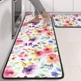 thumbnail image 2 of Kitchen Rugs Sets Of 2,Pioneer Flower Floral Print Pattern Anti Fatigue Kitchen Mat Rugs Non Slip Washable,Decorative Kitchen Floor Mats for Kitchen,Sink,Laundry,17"x47"+17"x47", 2 of 5