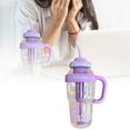 thumbnail image 2 of Vaso de agua de gran capacidad Vaso de plástico de verano Café helado y té Botella de agua deportiva para gimnasio Vaso con pajita Vaso de agua de 1200 ml, 2 of 8