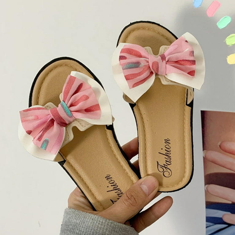 Children Slippers Fashionable And Versatile Exaggerated Butterfly Sweet Soft Bottom Beach Slippers Size 4 Slippers for Girls