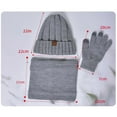 thumbnail image 4 of Njoeus 3 Piece Winter Hat Scarf & Gloves Set for Men Women, Knit Slouchy Beanie Hat & Neck Warmer & Gloves, 4 of 8