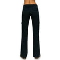 thumbnail image 3 of KHAKI & BLUE Women's Work Pants – Mid Rise Relaxed Fit Straight Leg Cargo Casual Trousers with Multi Pockets, 3 of 6