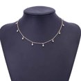 thumbnail image 3 of Youkk Collier Ras du Cou en Alliage Style Coréen Simple Pendentif en Strass Chaîne Réglable Bijou de Mariage pour Femme, 3 of 6