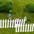 MANLINGDA Mini Fairy Garden Fence DIY Wood Picket Micro Ornament Trim