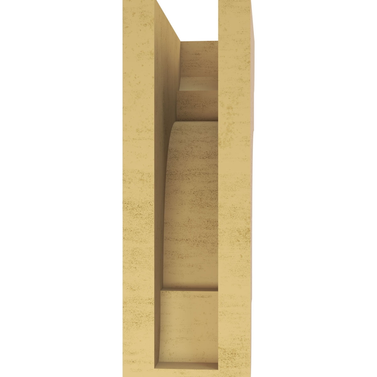 4"W x 8"D x 12"H Classic New Brighton Rough Cedar Woodgrain TimberThane Corbel, Primed Tan