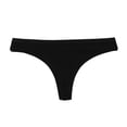 thumbnail image 3 of Swuxness Women's Seamless Stretch Thong Panty Solid Color Fashion Breathable Style Lightweight All Day Low Waisted Panties, 3 of 5