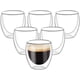 thumbnail image 1 of Vasos de Doble Pared de Vidrio 8 OZ - Juego de 6, Tazas Térmicas Aisladas de Vidrio para Té, Café, Latte, Cappuccino, 1 of 3