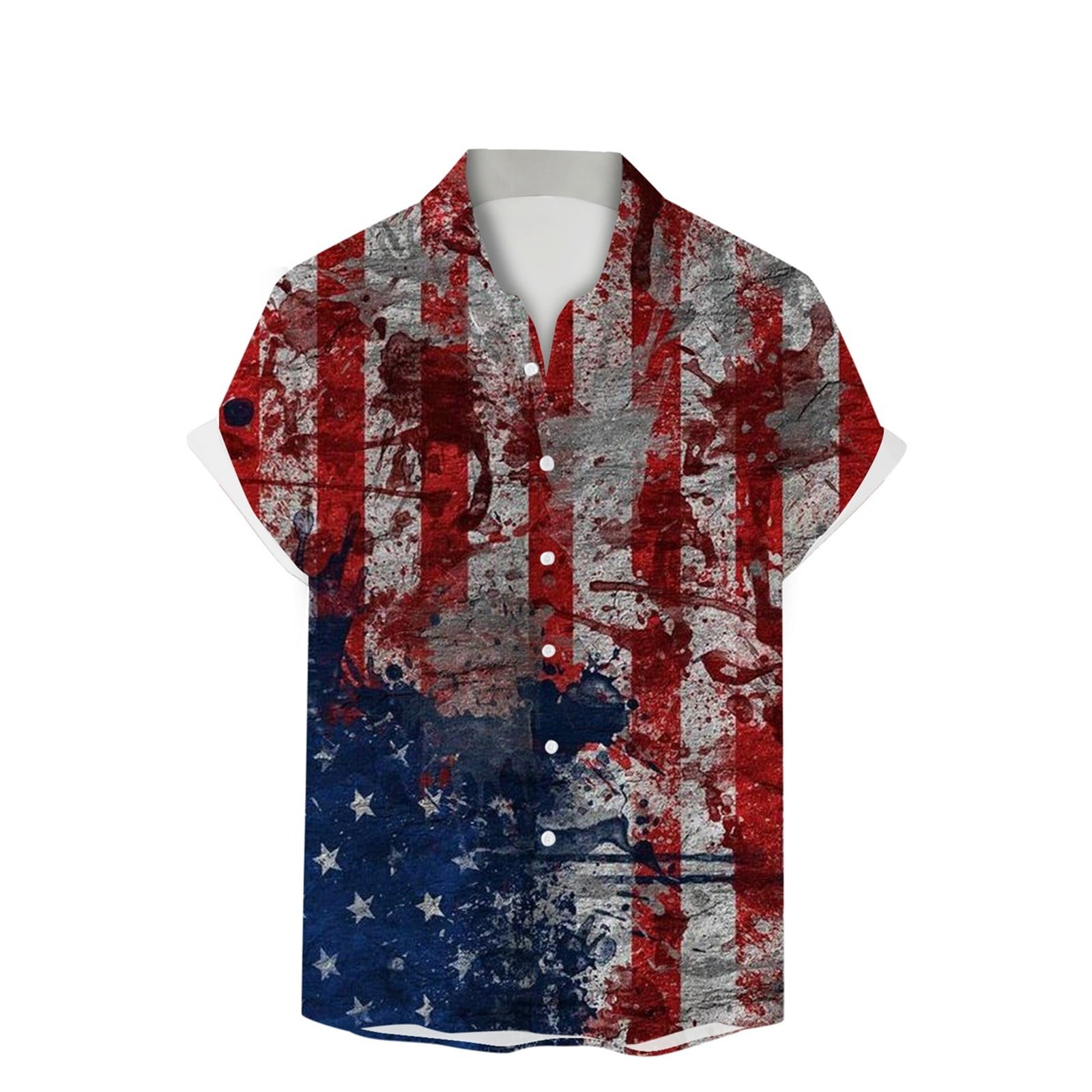 LEEy-world Workout Tops Beach Shirt for Men 4Th of July Shirt