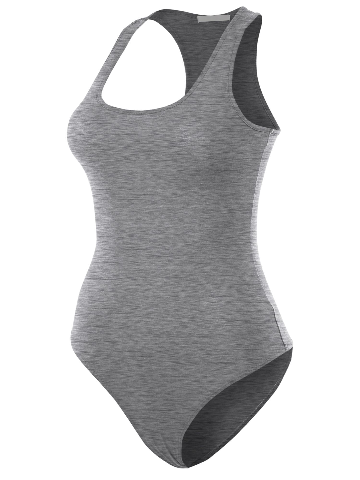 Women Sexy Casual Ultra Comfort Sleeveless Basic Scoop Neck Racerback Bodysuit Tank Top