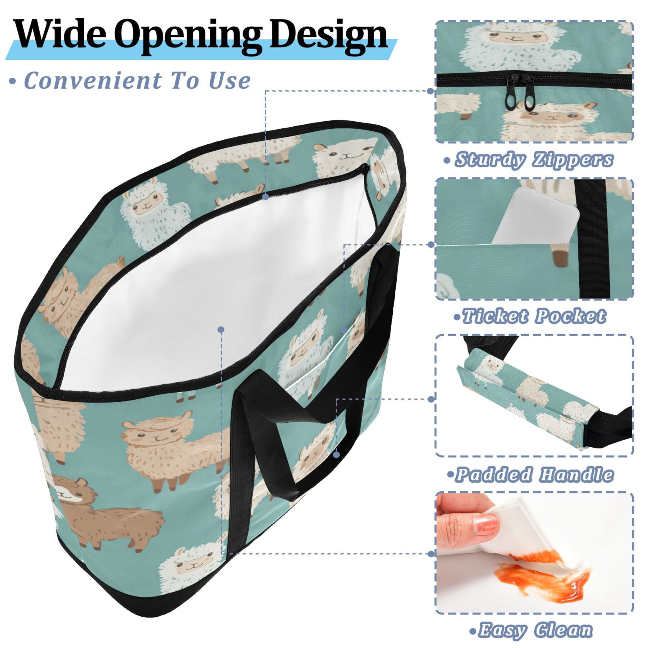 Large Hand-held Ice Pack Picnic Bag Insulation and Refrigeration Suitable for Shopping Picnics and Camping Super Cute Sheep