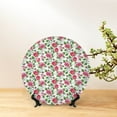 thumbnail image 6 of Balery Flower Print Bone China Decorative Plate Ceramic Dinner Plates Art Crafts with Display Stand-8in, 6 of 6