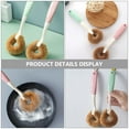 thumbnail image 3 of 4 Pcs Coconut Palm Dish Brush Natural Cleaning Fiber Cleaner Flat Skillet Pans Tools Non-stick Oil Pot Pp Coir, 3 of 6