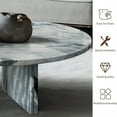 thumbnail image 4 of MDQMD Natural Marble Coffee Table for Living Room,27.6'' Living Room Center Table,Modern Round Coffee Table for Home,Blue Grey, 4 of 9