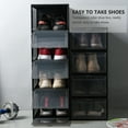 thumbnail image 5 of Yardwe Shoe Storage Cabinet Transparent PP Plastic Closet Management Women 1Pcs, 5 of 8