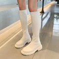 thumbnail image 3 of Women's Round Toe Knee High Boots, Warm Thick Sole Long Boots for Fall and Winter Casual Wear, 3 of 9