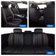 thumbnail image 2 of FANOTEK Car Seat Covers Universal Fit for Most SUV Sedan, Waterproof Faux Leather Automotive Front Rear Cushion Protectors Coffee, 2 of 14