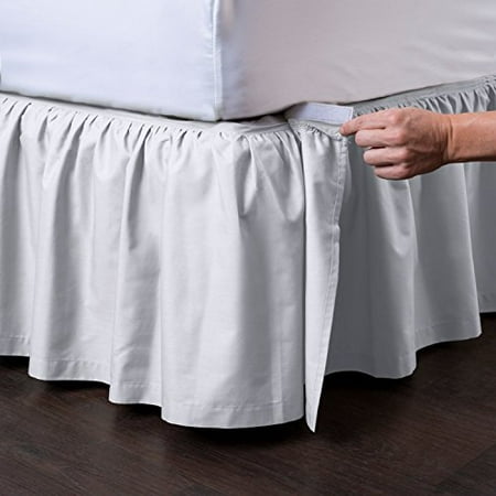 Ashton Detachable Bedskirt King Size, White Queen Bed Skirt
