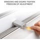 thumbnail image 3 of 2 piezas con llave Cerradura de seguridad para marco de puerta de aleación de aluminio, cerraduras de ventana dobles corredizas ajustables Cerraduras de seguridad de acero Limita, 3 of 5