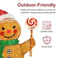 thumbnail image 6 of 47" Pre-Lit Outdoor Gingerbread Woman Christmas Holiday Décor with 132 Warm White Twinkling LED Lights, 6 of 6