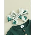 thumbnail image 5 of Jxzom Baby Girl St Patricks Day Outfit 3 6 12 18 Months Long Sleeve Rib Knit Ruffle Romper Shamrock Flare Pants Headband Spring Clothes, 5 of 8