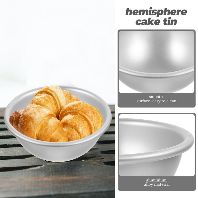 Eease Aluminum Hemisphere Cake Tin 4pcs Ball Cake Pan