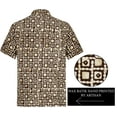 thumbnail image 2 of LA LEELA Men's Stylish Summer Short Sleeve Hawaiian Vacation Shirts Cruise Holiday Tops Button-Down Hawaii Shirts Men XXL Checks, Brown, 2 of 4