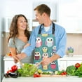 thumbnail image 6 of Various Color Owls 5 Pcs Kitchen Set Heat Resistant Oven Mitts and Non-Slip Pot Holders with Adjustable Cooking Apron, 6 of 6
