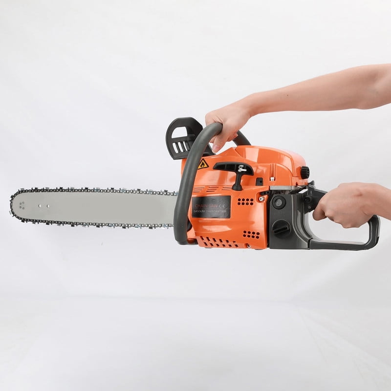Ynce 58 cc Gas Powered Chainsaw, 20 in Quick-Switch Bars – 550 ml Fuel Tanks, Automatic Chain Oiler, Centrifugal Air Filter, Quick Start, Inertial Chain Brake