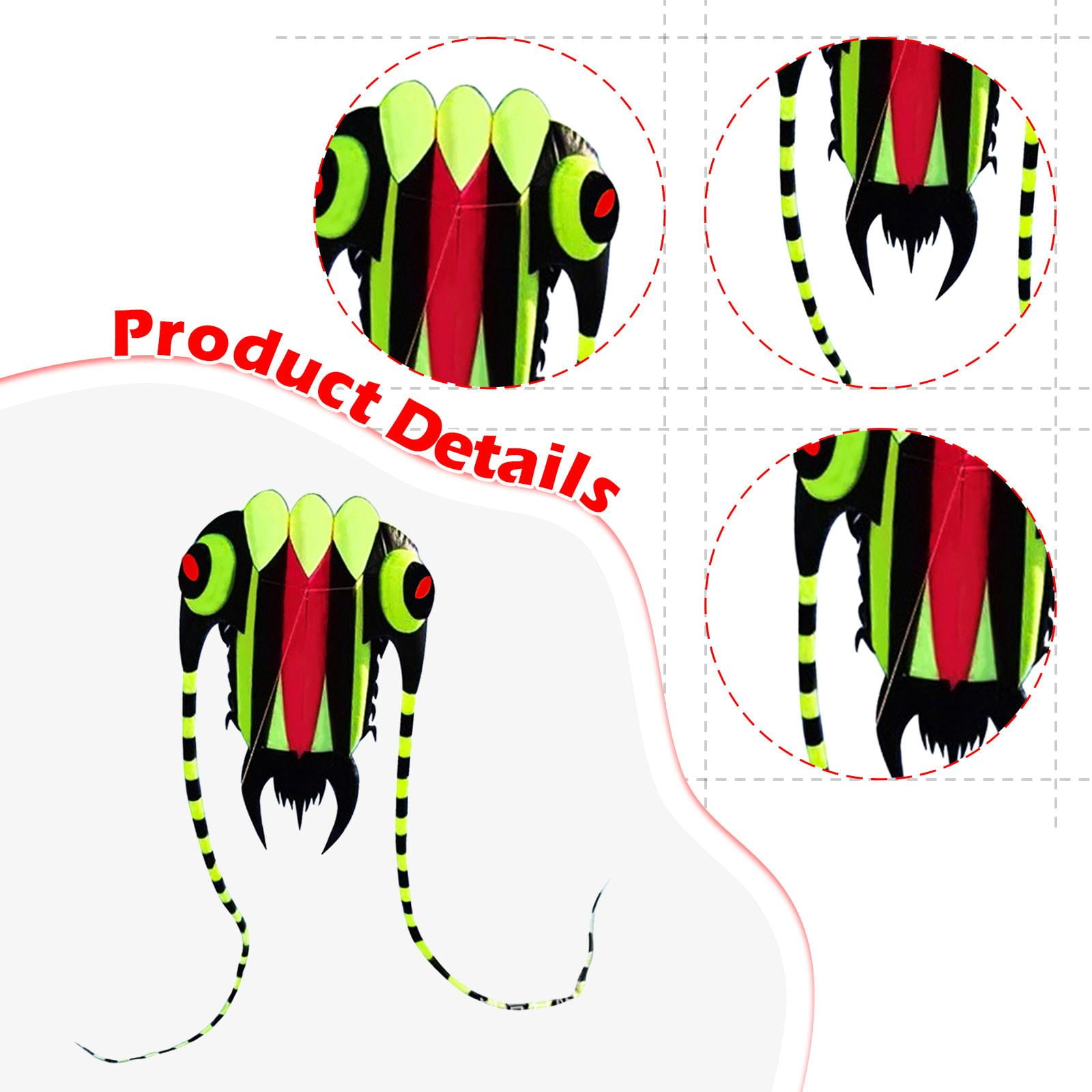 funtasica Trilobite Kite Flying Toy 98 ft Line Creative Tear Resistant Soft Parafoil Kite for Kids Adults for Grassland Backyard Travel