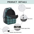 thumbnail image 4 of Blue and Black Checkered Pattern Backpack for School, Cute School Bag with Adjustable Shoulder Straps and Padded Back, 15.3"x11"x6.7", 4 of 5