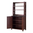 thumbnail image 4 of Furniture of America Schuetz Rustic Wood Multi-Storage Baker Rack in Walnut, 4 of 8