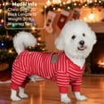thumbnail image 4 of KYEESE Dog Pajamas, Red Stripe Dog Pjs, Dog Pajamas for Small Dogs, M, 4 of 7