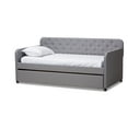 thumbnail image 2 of Wholesale Interiors Camelia Modern MDF Daybed with Pull-Out Trundle Gray, 2 of 7