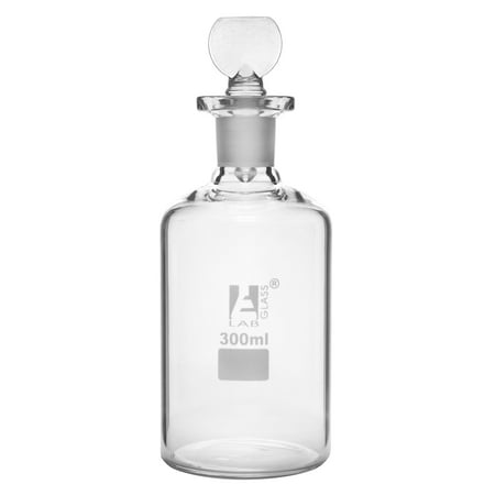 Glass Pennyhead Stopper - BOD Bottle, 300ml - Interchangeable Glass Pennyhead Stopper - Borosilicate Glass - Eisco Labs