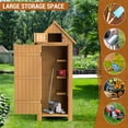 thumbnail image 7 of DEORAB Wooden Garden Storage Shed Pitched Asphalt Roof, 70" Height, Wood, 7 of 7