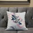 thumbnail image 4 of Waterflower Indoor/Outdoor Pillow with Removable Cover in Pink Blue White18x18, 4 of 4