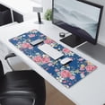 thumbnail image 2 of Long Mouse Pads for Desk,Pioneer Flower Floral Print Pattern Desk Mats on Top Of Desks, Desk Mouse Pad Extra Large with 3mm Non-Slip Base and Stitched Edge for Gaming,Office,Work,Home 31.5"x11.8", 2 of 6