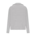 thumbnail image 5 of Zip up Cardigans for Women Fall Trendy Long Sleeve Chunky Sweater Cardigan Knit Open Front Collared Zipper Sweaters Coat (S, White), 5 of 8