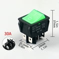 thumbnail image 5 of Car Rocker Toggle Switches 30A 250VAC LED Lighted Rocker Switches 6 Pin, 5 of 8