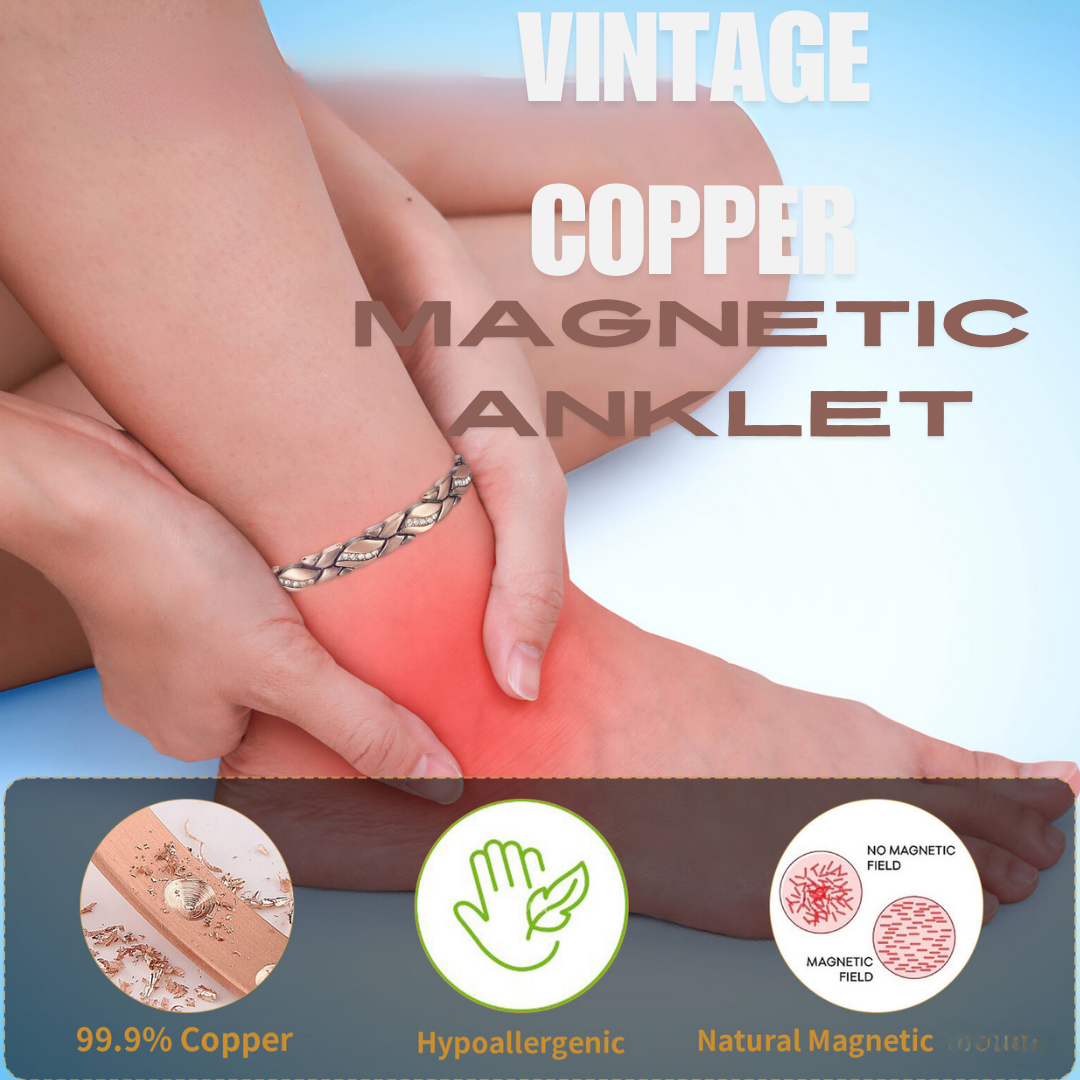 Copper Magnetic Anklet for Women, Fashion Anklets Jewelry, Gift for Mom Wife