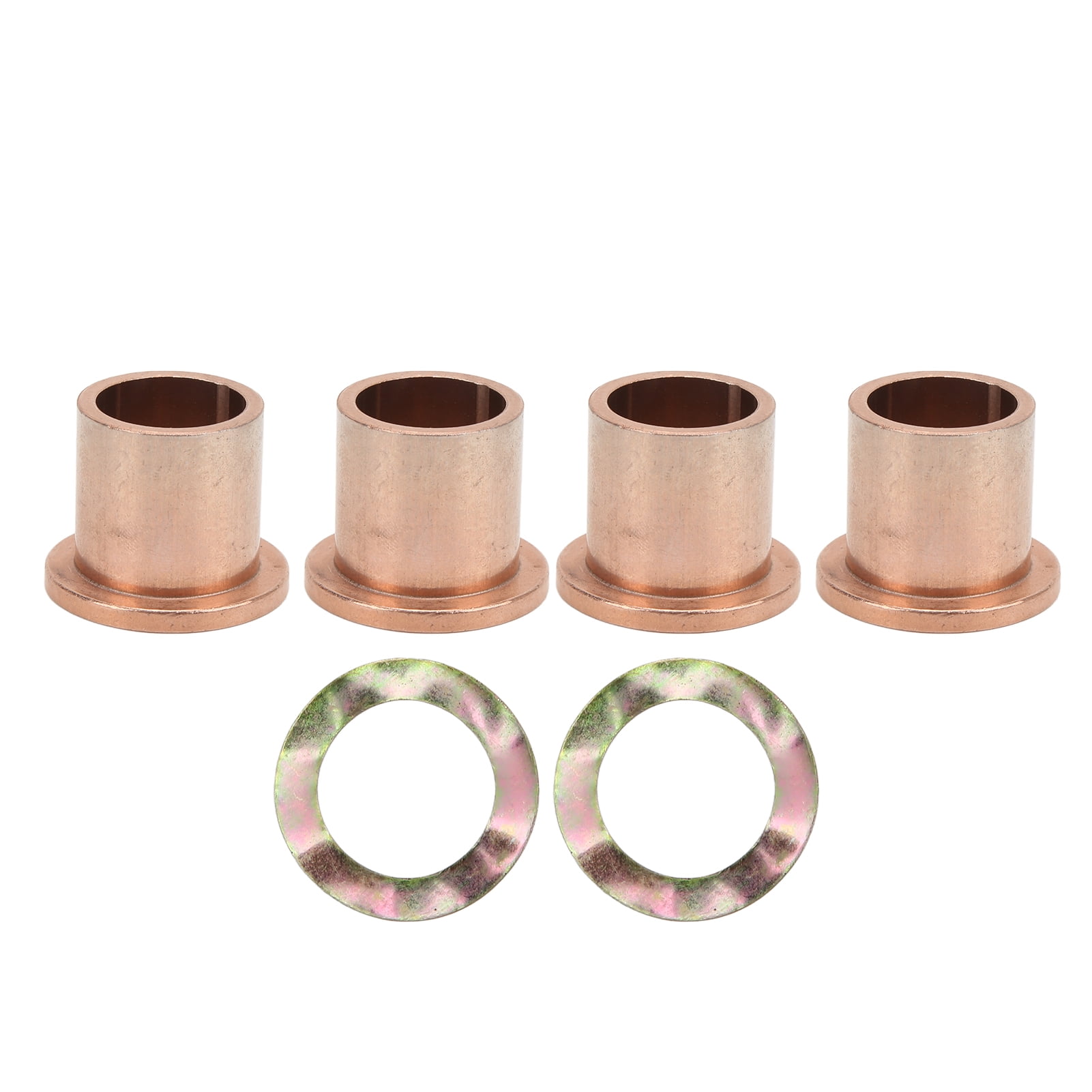 102288201, 6pcs Flanged Spindle Bushing Bronze High Hardness Simple Installation Professional