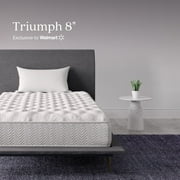 Signature Sleep Gold Triumph 8 Inch Reversible Tight-Top Mattress, High Density Foam, Independently Encased Coils, Bed-in-a Box, Twin