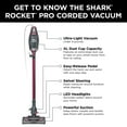 Shark HV370 Rocket Pro Corded Stick Vacuum - Lightweight, Bagless, With LED Lights & Pet Tools (Renewed)