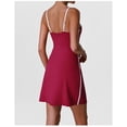 thumbnail image 4 of PISONIC Robe de Tennis Sportive Sans Manches pour Femme avec Short Intégré, Séchage Rapide et Respirante, 4 of 7