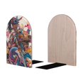thumbnail image 2 of Susaid Fantasy Colorful Beast Print Wooden Bookends Decorative Book Ends for Shelves Heavy Books Holder Organizer Non-Slip Desk Book End for Kids Room Office School 1 Pairs, 2 of 8