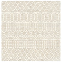 SAFAVIEH Blossom Aspen Geometric Wool Area Rug, Beige/Ivory, 4' x 4' Square