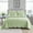 Active Green, variant on MarCielo  3 Piece Embroidered 100% Cotton Oversized Quilt Bedspread Set TG Midtone Blue - Queen